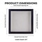 Black Wood Grain Shadow Box Frame with Acrylic Front - White Suede Backing, 30 Sizes